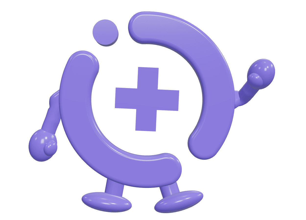 Mascote do Clinicar acenando